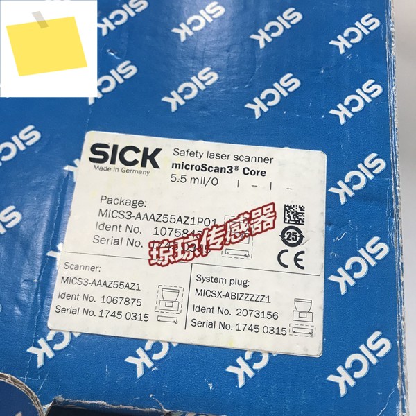 SICK 안전 레이저 스캐너, 오리지널 MICS3-AAAZ55AZ1P01 제품 이미지