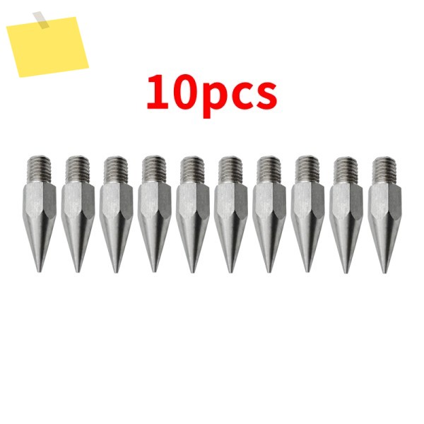 GPS 폴 팁 날카로운 포인트 스테인레스 스틸 교체 직경 9.7mm 측량 프리즘 로드 길이 33mm, M10, 개 제품 이미지