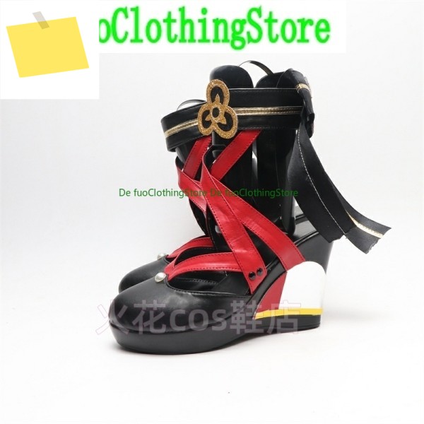 DefuoClothing Shoe Genshin Impact Chiori Cos 신발 맞춤 높이 증가 대형 Anime Hallowen 역할 캐릭터 게임 제품 이미지