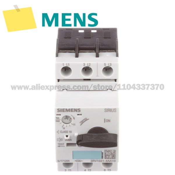 지멘스 시리우스 3RV1 모터 스타터 보호기, 회로 차단기 크기 S0, 클래스 10 3RV1021-4AA10 제품 이미지