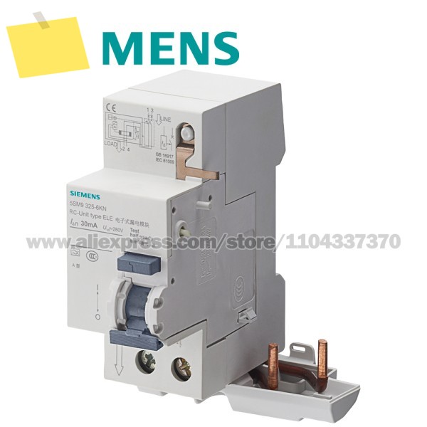 SIEMENS RC 장치, 2극, AC 유형, 입력: 40A, Un 400V 5SM9322-0KK 제품 이미지