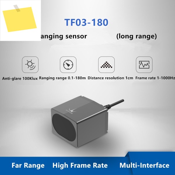 TF03 차량 충돌 방지 고정 높이 산업용 보안 라이다 베뉴웨이크 IP67 180m 거리 UARTCANIO, RS485RS232 제품 이미지