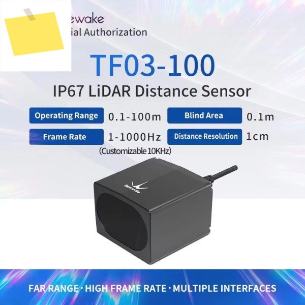 Benewake TF03-100 LIDAR 장거리 센서, IP65, 10KHz 프레임 속도, 100m 작동 범위 라이더 모듈, UART I2C 야외용 제품 이미지
