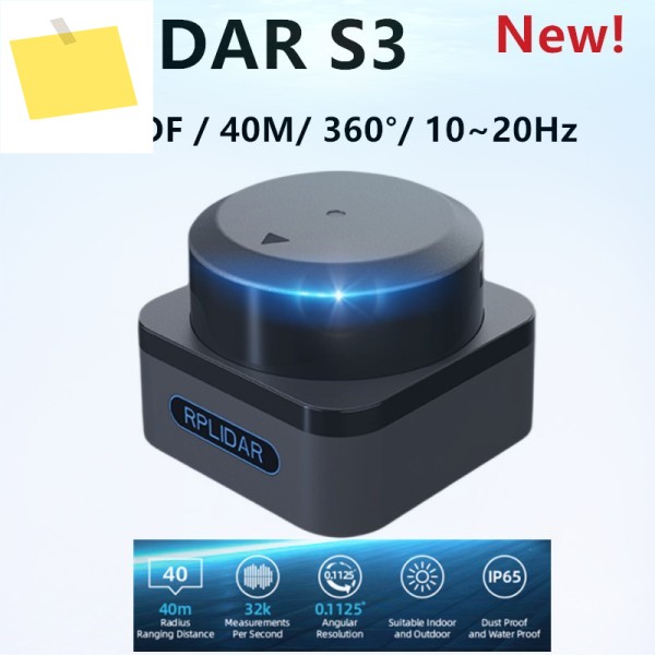 360 ° 40m 스캐닝 반경 LIDAR 센서 Scanne SLAMTEC DTOF Lidar S3 실외 장애물 회피 및 AGV 내비게이션용 제품 이미지
