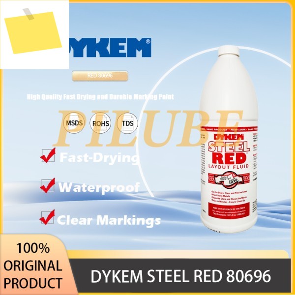 930mL 소진 DYKEM STEEL RED 80696 산업용 금속 및 철 표면 마킹 페인트 내구성 건조 방수 제품 이미지