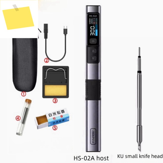 HS-02 지능형 납땜 다리미, 휴대용 항온 용접 테이블, 펜, 가정 유지 보수 100W 제품 이미지