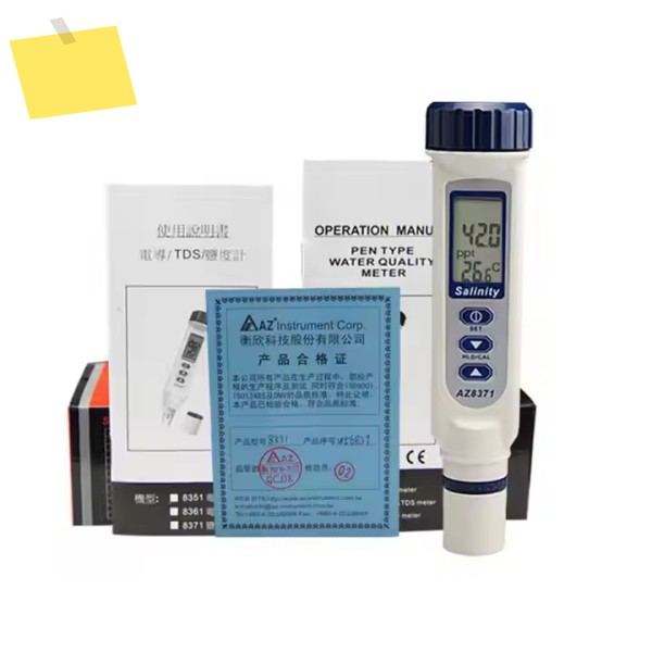 펜타입 염분계 LCD 해수 측정 장비, 방수 계량기, IP65, AZ8371 제품 이미지