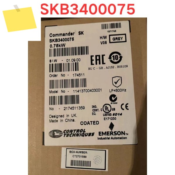 신품 오리지널 SKB 3400075 주파수 변환기 0.75KW 380V 제품 이미지