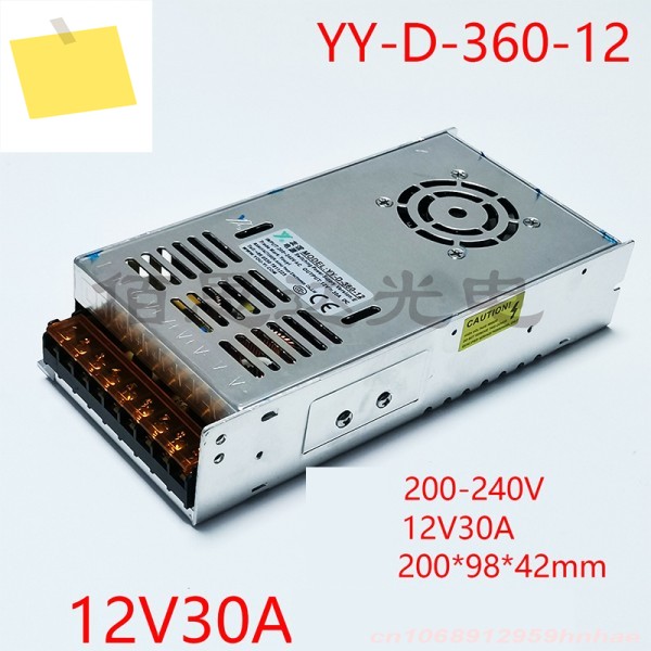 YY-D-360-12 12V 30A 360W용 새 정품 LED 전원 공급 장치 제품 이미지