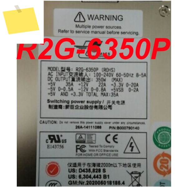 R2G-6350P ZIPPY 2U 350W 전원 공급 장치용 정품 새 제품 1개 제품 이미지