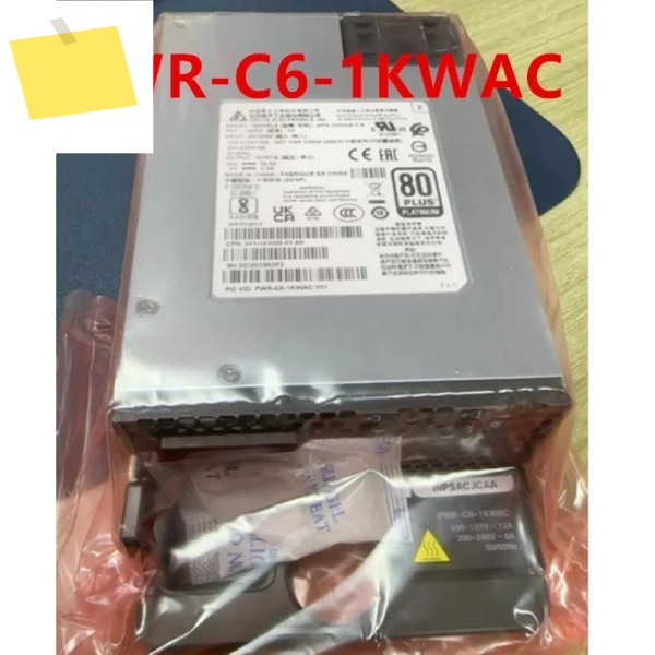 CISCO 1000W 전원 공급 장치용 새 원본 소스 PWR-C6-1KWAC 341-101022-10 DPS-1000AB-5 B 1개 제품 이미지