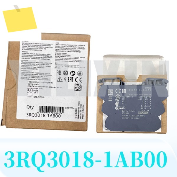 신품 정품 3RQ3018-1AB00 릴레이 커플러, 1개의 전환 접점, 24VACDC, 6.2mm 폭, 나사 단자대. 제품 이미지