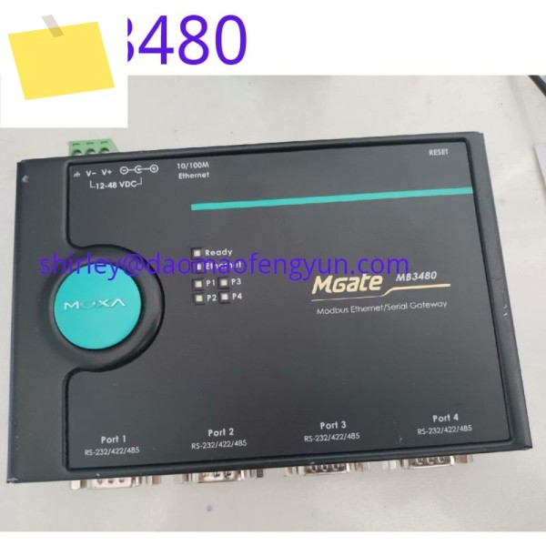 중고 MOXA MGATE MB3480 4포트 표준 게이트웨이 제품 이미지