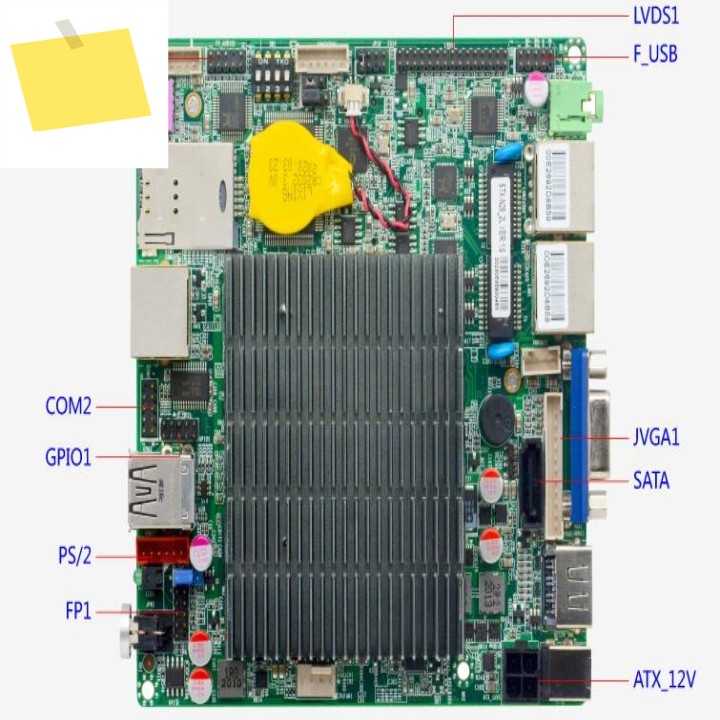 J1900 나노 마더보드 SBC IPC 산업용 메인보드, 셀러론 쿼드 코어 DC-12V 2-COM 옵션, 2xGbE LAN LVDS VGA 제품 이미지