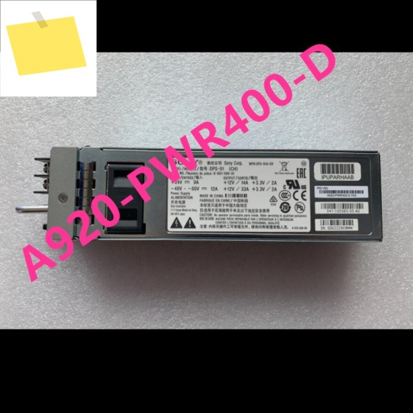 CISCO용 오리지널 전원 공급 장치, A920-PWR400-D DC 400W, 거의 새제품 제품 이미지