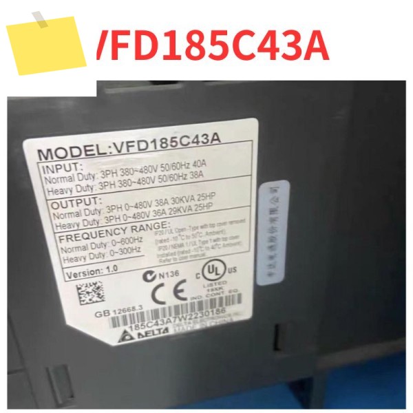 90% 신품 VFD185C43A 주파수 변환기 테스트 완료 OK 제품 이미지