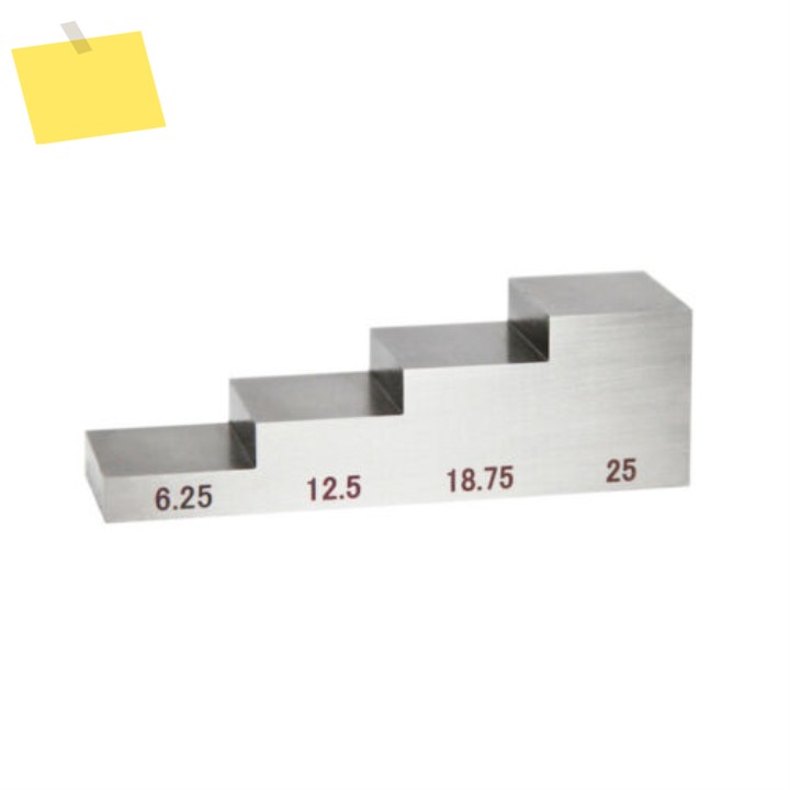 6.25 12.5 4 단계 UT 교정 블록, NDT 테스트 304 스테인레스 스틸, 25mm 제품 이미지