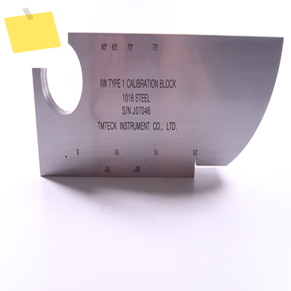 NDT IIW-Type 1 AWSD1.1D1.1M-2015 보정 블록, 1018 스틸 테스트 초음파 결함 탐지기, 인치 타입 제품 이미지