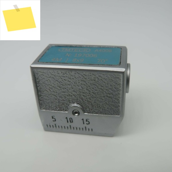 MWB 앵글 빔 변환기 UT 프로브 4MHz 8x9mm 60도 1개 등가 크라우트크라머 복합 재료 크리스탈 포함 제품 이미지