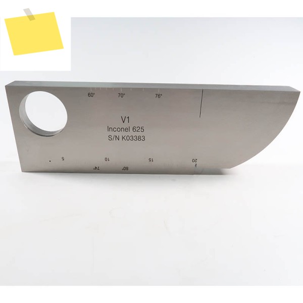 V1 각도 빔 초음파 교정 테스트 블록, Inconel 제품 이미지