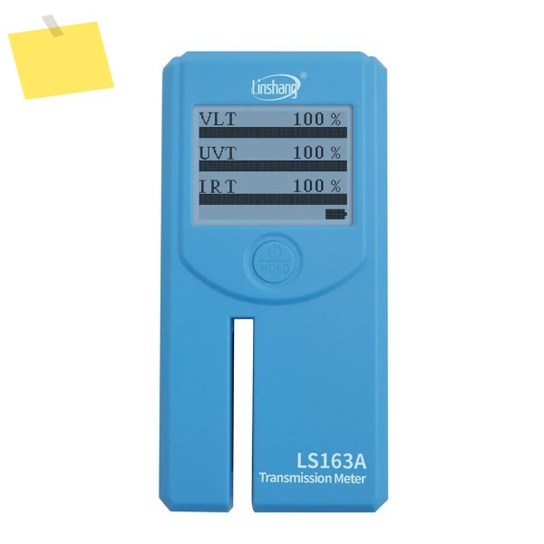 창색조 측정기 태양광 투과 LS163A 스틱 필름 유리 회전식 디스플레이 UV 365nm 및 IR 1400nm VLT 6mm 두께 제품 이미지