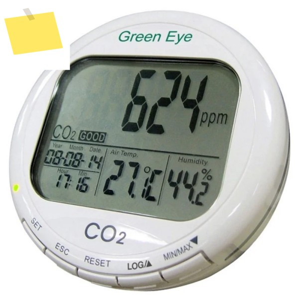 Carbon dioxide detector CO2 gas concentration alarm WBGT index dew point thermometer measuring instr 제품 이미지