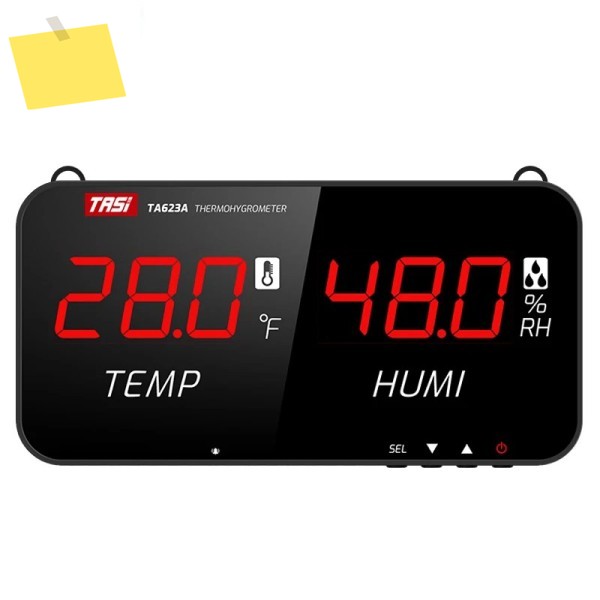 TASI TA623AB 13 인치 LCD 온도 습도계 벽걸이 형 측정기 사무실 학교 도서관 용 제품 이미지