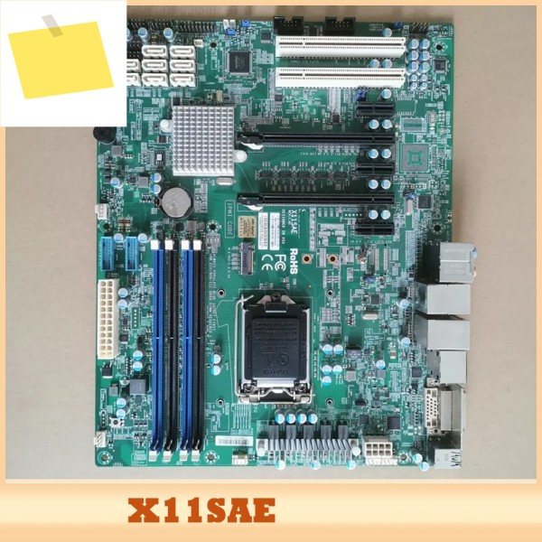 서버 워크스테이션 마더보드 LGA1151은 E3 1225V6 프로세서 X11SAE를 지원합니다 제품 이미지