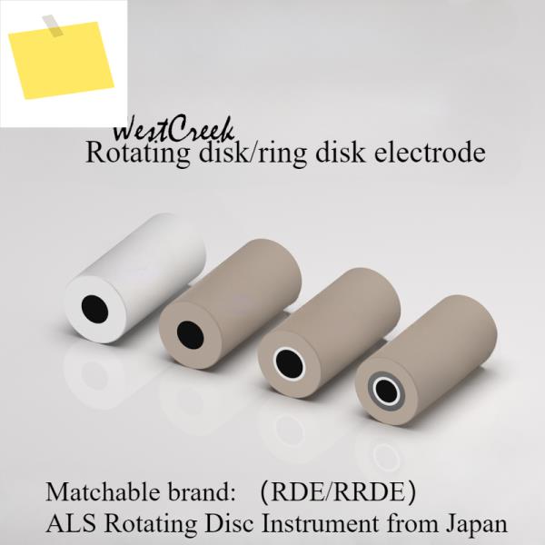 WESTCREEK 회전 원형 링 디스크 전극, RDE, 내부 스레드, 유리 탄소 백금 링 PTFE 절연 제품 이미지