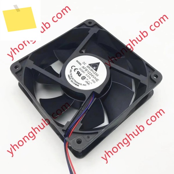 Delta Electronics AFB1224VHE F00 DC 24V 0.57A 120x120x38mm 전자 부품용 3선 서버 냉각 팬 제품 이미지