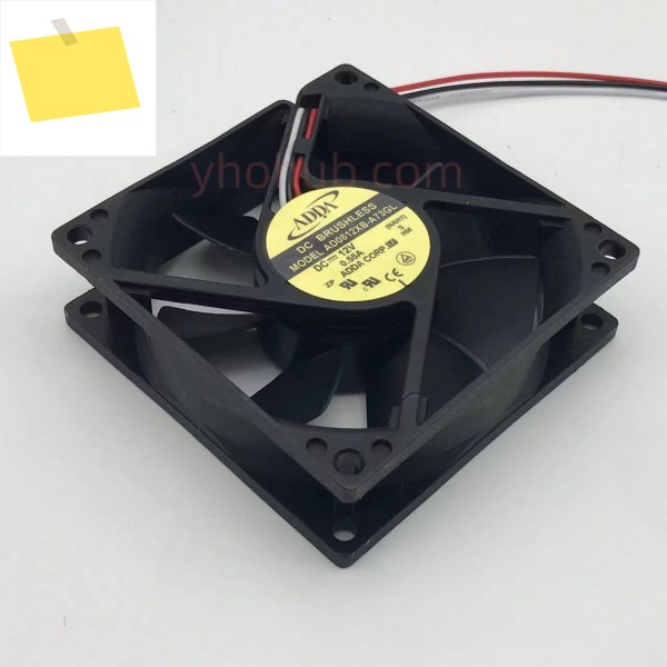 ADDA AD0812XB-A73GL DC 12V 0.55A 3선 80x80x25mm 서버 냉각 팬 제품 이미지