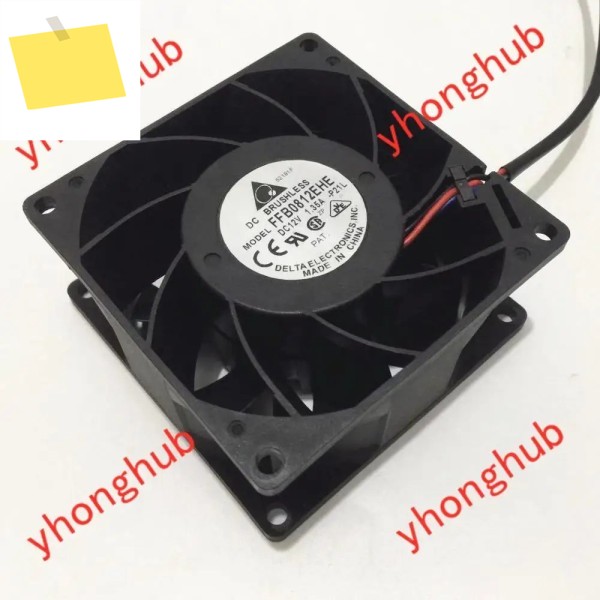 델타 전자 FFB0812EHE P21L DC 12V 1.35A 80x80x38mm 서버 냉각 팬 제품 이미지