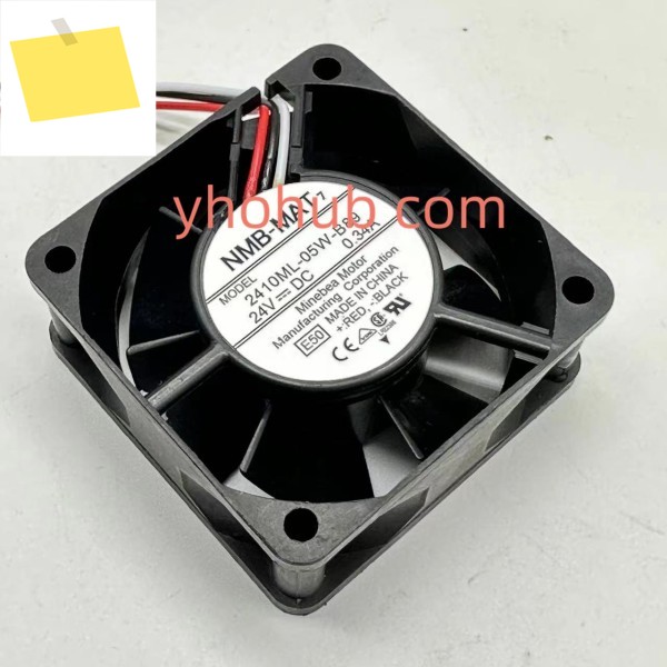 NMB-MAT 2410ML-05W-B89 E50 DC 24V 0.34A 60X60X25mm 서버 냉각 팬 제품 이미지