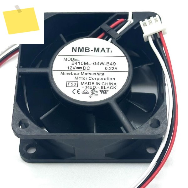 NMB-MAT 2410ML-04W-B49 F50 DC 12V 0.22A 60x60x25mm 3선 서버 냉각팬 제품 이미지