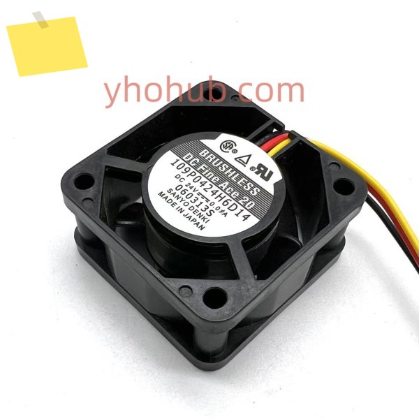 SANYO DENKI 109P0424H6D14 DC 24V 0.07A 40x40x20mm 서버 냉각팬 제품 이미지