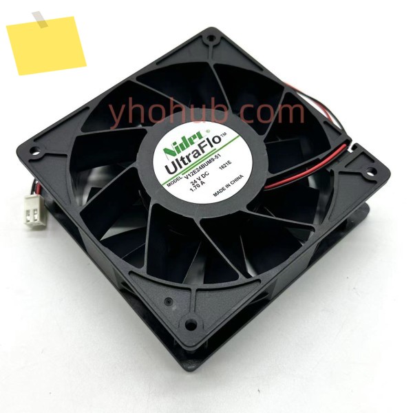 NIDEC V12E24BUM9-51 24V 1.70A 120x120x38mm 서버 냉각팬 제품 이미지