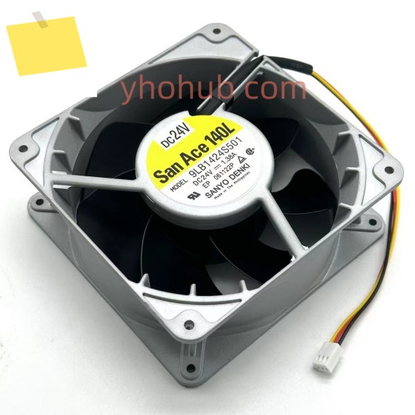 SANYO DENKI 9LB1424S501 DC 24V 1.38A, 140x140x51mm 서버 냉각 팬 제품 이미지