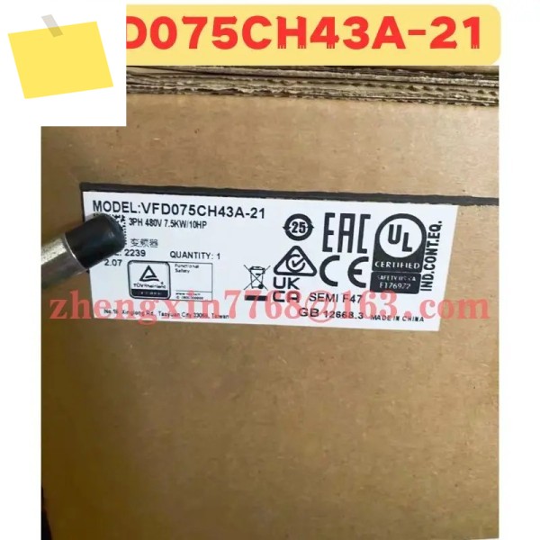 신품 오리지널 VFD075CH43A-21 21 주파수 변환기 제품 이미지