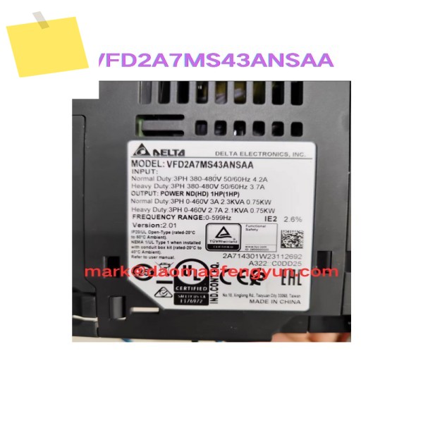 VFD2A7MS43ANSAA 중고 ms300 시리즈 380v 0. 75kw 인버터 테스트 완료 OK 제품 이미지