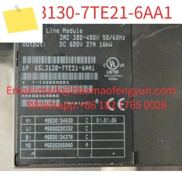 6SL3130-7TE21-6AA1 중고 테스트 완료 양호한 상태 SINAMICS S120 액티브 라인 모듈 제품 이미지