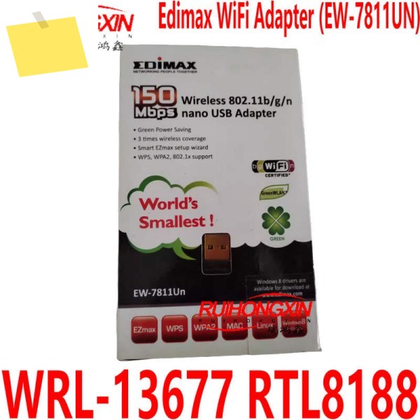 Edimax 와이파이 어댑터 EW-7811UN, WRL-13677 RTL8188, 라즈베리 제품 이미지