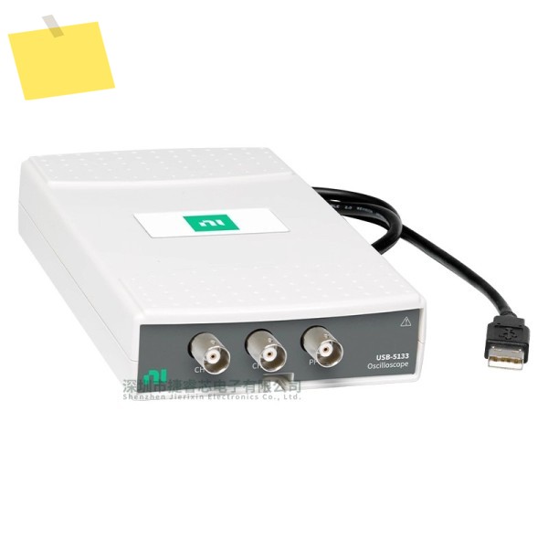 NI USB-5133은 미국산 50MHz 대역폭, 100MSs, 2채널, 8비트 USB 오실로스코프 장치입니다. 제품 이미지