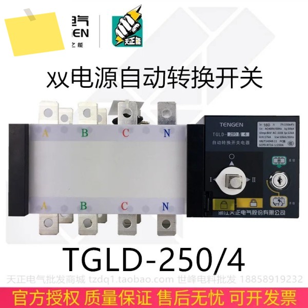 2025.4 Tianzheng TGLD-2504P 이중 전원 자동 전환 스위치 160A200A225 절연 PC 레벨 380V 제품 이미지