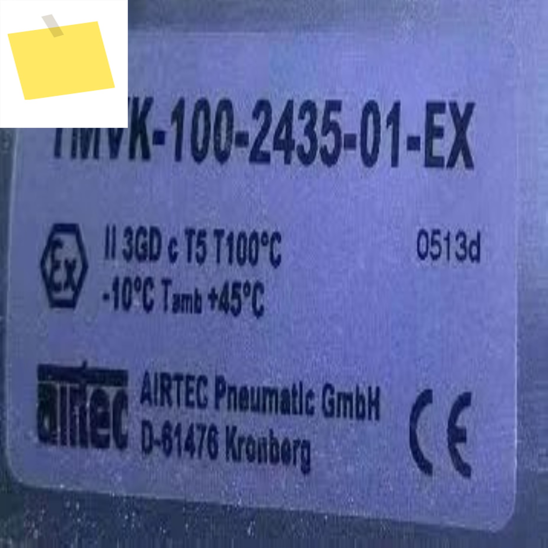 2025.4 Airtec 실린더 TMVK-100-2435-01-EX 정품 주문 제품 이미지