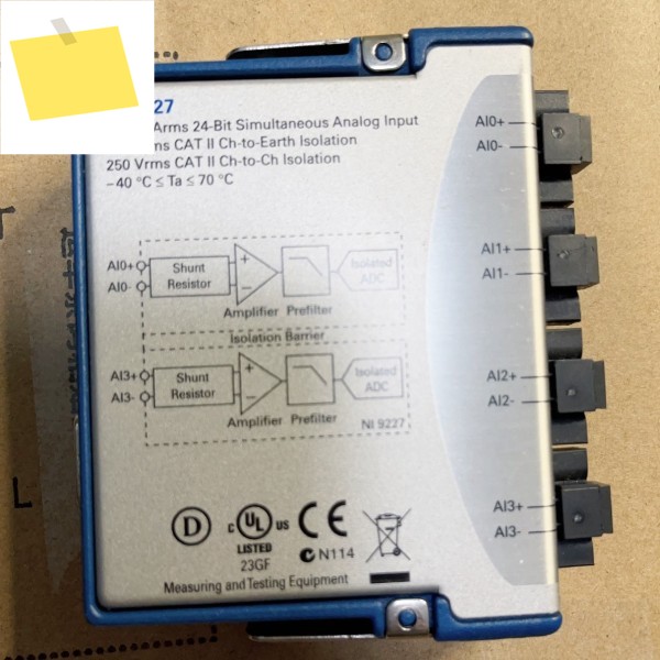 National Instruments NI 9227 cDAQ 4채널 아날로그 입력 모듈 제품 이미지