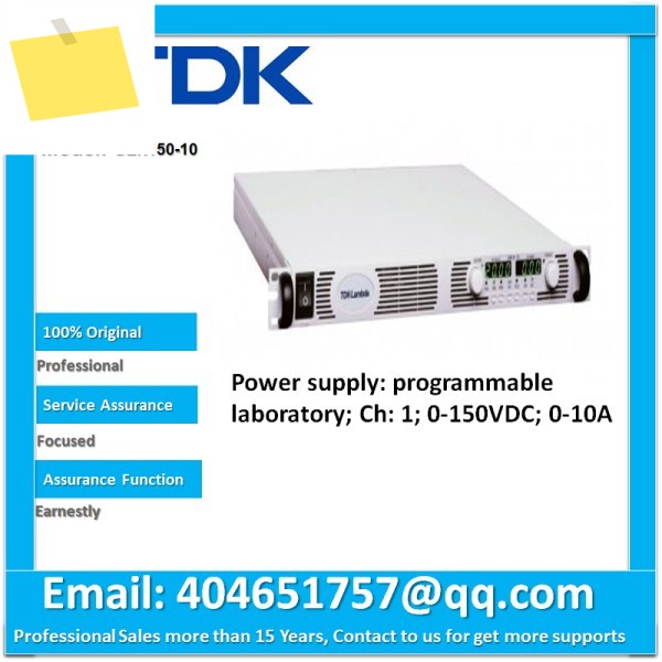 TDK-GEN150-10 전원 공급 장치: 프로그래밍 가능한 실험실용; 채널: 1; 0-150VDC; 제품 이미지