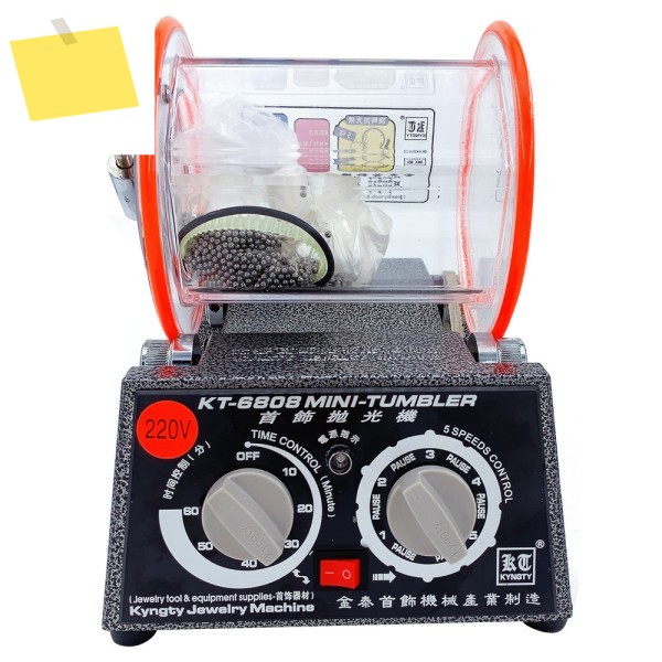 회전 텀블러 + 1 파운드 폴리싱 미디어 비즈, 배럴 쥬얼리 및 기계용, 220V kt6808 제품 이미지