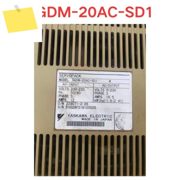 중고 SGDM-20AC-SD1 서보 드라이버 기능 테스트 OK 제품 이미지