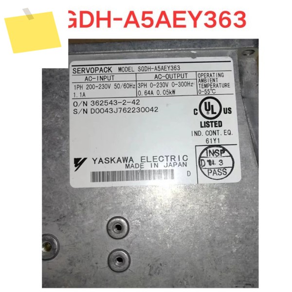 중고 SGDH-A5AEY363 서보 드라이버 기능 테스트 OK 제품 이미지