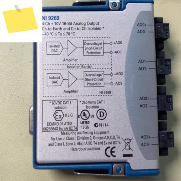 1PC National Instruments NI 9269 cDAQ 고해상도 16비트 절연 아날로그 출력 모듈 # 싱 제품 이미지